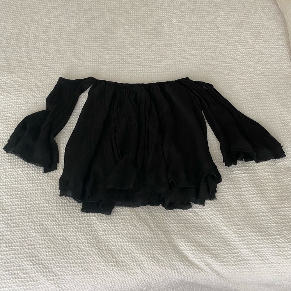 Onetheland black off the shoulder top - Picture 5 of 6